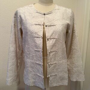 Eileen Fisher Silk Mandarin Jacket XS